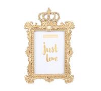 7 Inch Luxury Style Gold Crown Photo Frame Resin Picture Frame Ornate Home Decor