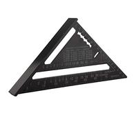 7 Inch Metric Aluminum Alloy Black Oxidation Roofing Triangle Angle Protractor Layout Guide Measuring Tool for Building Remodeling DIY Projects Black 26x18.6x18.5cm (Metric 16CM)