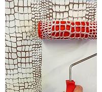 7 Inch Paint Rollers 3D Embossing Household DIY Paint Roller Art Brush for Home Decoration, Club Decoration(Size:Crocodile Pattern)
