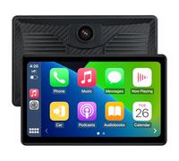 7 Inch Portable CarPlay for Motorcycle, Waterproof Touchscreen Wireless Car Play Android Auto Screen GPS Navigation for Motorbike, Siri Voice Control Dual Bluetooth TF-64G (T770 w/TPMS)