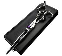 7 inch Purple gem Double Dragon Shape Scissors Japan 440C Cutting Scissors(7-inch Platte Schaar-CC)