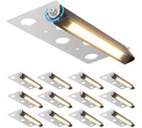 7 Inch Retaining Wall Lights 5W LED Hardscape Lighting 12V-24V Low Voltage Step Lights 3000K Warm White Waterproof Outdoor Landscape Lighting for Patio Walls Stairs, 12-Pack with Connectors