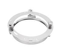 7 Inch Round Motorcycle Headlight Mounting Bracket, Metal Headlamp Adapter with Vibration - Reducing Springs, Compatible with FLD 2012 - 2013 and Touring Models 1994 - (Silver)