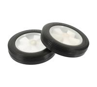7 Inch Rubber Caster Wheels 2pcs Silent Replacement for Lawn Mower