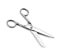7 Inch Silver Craft Shears Knife Edge Craft Tailor Scissors Heavy Duty Stainless Steel Professional Fabric Dressmaker Shears for Cutting Fabric, Cloth, Leather, Canvas, Denim (Silver)