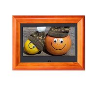 7 Inch Smart Digital Picture Frame Wood Effect - Automatic Rotation Function,Email Photos From Anywhere, Effortless One Minute Setup For A Loved One
