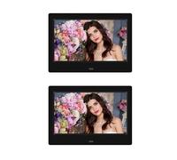 7 Inch Smart Electronics Photo Frame 800 * 480 Digital Picture 720P Video MP3 MP4 Music Player Auto Playback Remote Control Easy Share Moments(2PCS Black)