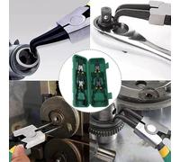 7-Inch Snap for Ring Pliers Set - 4-Piece Internal/External Circlip Pliers with Bent & Straight Tips, Non-Slip PVC Handles, High-Carbon Steel