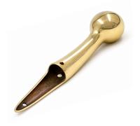 7 Inch Solid Brass Walking Cane Handle Heavy Duty Vintage Round Knob Replacement Top for Wooden Sticks Gold Finish