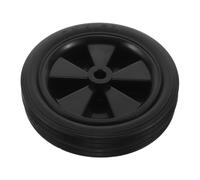 7 Inch Solid Rubber Generator Wheel, Flat Durable Shock-absorbing Caster | Low-noise Rolling, Anti-slip Tread, Black Finish, Suitable for Portable Sprayers, Air Compressors, Carts and Workshop Repairs
