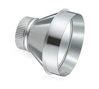 7 Inch to 4 Inch Duct Reducer Increaser Galvanized Steel Air Duct Adapter Round Crimped Pipe for HVAC Ventilation System
