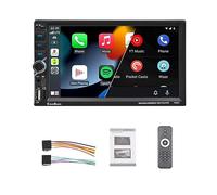 7 Inch Touch Screen Car Stereo With Carplay and Android Auto, Double Din Car Radio Support Bluetooth FM Mirror Link Smart Voice TF/USB/AUX/TYPE-C