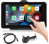 7 Inch Touchscreen Car Radio with CarPlay, Android Auto, Bluetooth and MirrorLink For Trucks, RVs and Camping Cars, Memory Card and Suction Cup Mount