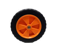 7 Inch Trolley Replacement Wheel，Collapsible Beach Wagon Rubber Replacement Tire, Plastic Wheel,Solid Rubber Double Bearing Tire for Foldable Outdoor Trolley Portable Camping Cart