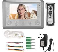 7 inch Video Door Phone, Wired Video Intercom Doorbell System, 92 Wide Viewing Angle Video Intercom System Easy to Install Dual Way Intercom for Offices Public Buildings, HUANGHAIQIU