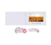 7 Inch Video Greeting Card, Electronic Video Brochure with LCD Screen, HD 720P Playback Digital Brochure for Wedding Christmas Anniversary Special Occasions