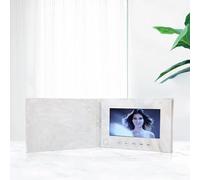 7 Inch Video Greeting Card, HD Rechargeable DIY Digital Video Brochure with 2GB Memory for Mother 's Day Father 's Day Christmas Anniversary, 1500mAh Battery (Grey)