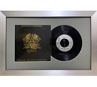 7 Inch Vinyl Record Frame With Merged Record And Album Cover Display | Single LP Wall Mount Frame With Perspex Front Panel And MDF Backing Board | Grey Mount And Silver Frame
