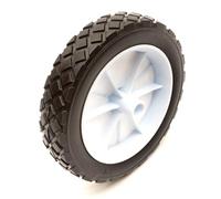 7 Inch Wheel & Solid PU Tyre 7x1.5 Offset Hub 1/2 Inch Bore Push Lawnmower Mower 7 x 1.5 7-1.5 80x4 180-4 Maximum Load 50 kg