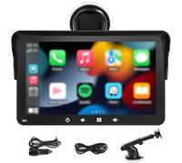 7 inch Wireless Apple Carplay & Android Auto Car Play Sun Visor Screen, Portable Car Tablet Smart Screen with Voice Control, Support Mirror Link, GPS Control for Most Vehicles