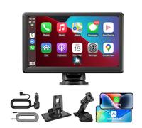 7 Inch Wireless Apple CarPlay Android Auto Screen, Portable Car Stereo HD Car Play Touch Screen for Car, GPS Navigation Radio Vedio Player with Bluetooth 5.0, Voice Control, Mirror Link, AUX/FM