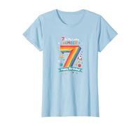 7 is My Lucky Number Happy Birthday Space Adventure T-Shirt, Women, Baby Blue, XXL