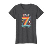 7 is My Lucky Number Happy Birthday Space Adventure T-Shirt, Women, Dark Heather Grey, S