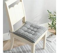 (7) Japanese Style Square Chair Cushion with Strap Cotton Flax Vintage Sofa Chair Pad Home Office Seat Cushion Pad Tatami Pillow