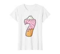 #7 Jersey Uniform Drip Teen Slang, Funny Ice Cream, 7th Value Graphic T-Shirt, Women, White, M