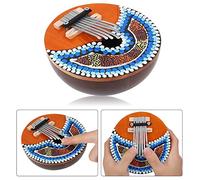 7-Key Tuneable Nut Shell Mbira Thumb Piano - Portable Musical Instrument Ideal for Kids and Adults, Beautiful