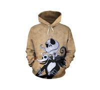 (#7 Khaki, 2XL) The Nightmare Before Christmas 3D Hoodie Sweatshirt