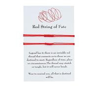 7 Knot Red String of Fate Bracelet - Handmade Red Rope Long Distance Matching Couples Set for Protection, Good Luck and Friendship Jewelry