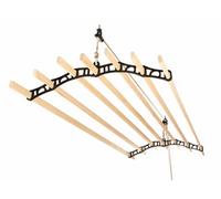 7 Lath Victorian Ceiling Mounted Black Clothes Airer Kit - 1.6M Long By Lowenergie