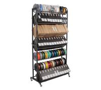 7-layer robust 3D printer filament storage rack, with lockable wheels, can hold 104 spools of 200g/500g/1kg each, 3D printing materials organizer