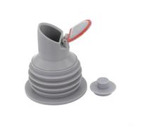 7-Layer Silicone Drain Seal Ring Anti-Odour Backflow Valve for Sewer Pipe 35-75mm Kitchen Bathroom Washing Machine Grey(2# 60-65mm)