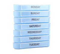 7 Layer Weekly Organizer, Large Portable 28 Grid Travel 7 Day Plastic Drug Storage Box Case, Made of Plastic, Easy to Extract, Convenient for Travel