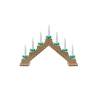 7 LED Wood Christmas Candle Bridge Natural,Battery operated-VFM VFM e-Store Natural One Size