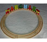 *7* letter name wooden colour alphabet train and track