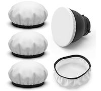 7" Light Diffuser, 4 Pcs Diffuser Lamp Cover White Diffusers Light Sock Softens The Light-Output, Lampshade Reflector Great for Studio Strobe Reflectors