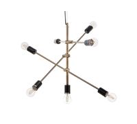 7 Light Pendant Lamp Brass CREMERA