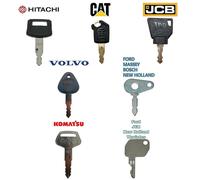 7 Master Plant Key Excavator Dumper Jcb Komatsu Volvo Thwaites Cat Hitachi Lucas