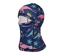 7-Mi Kids Balaclava Ski Mask Windproof Winter Face Warmer Fleece Neck for Boys Girls Cold Weather Winter Sports Skiing,Running,Cycling,Blue,Dinosaur