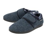 (7, Navy) Dunlop - Orthapedic Easy Close Velcro Slippers for Men