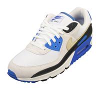 (7) Nike Air Max 90 Premium Mens Fashion Trainers in White Blue
