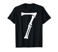 7 Number Seven Bones Graphic Funny School Halloween Matching T-Shirt