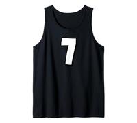7 Number Seven Funny Meme School Student Teen Matching Tank Top