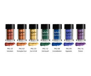 7 NYX Pigments Eyeshadow Powder Vivid Color "Rainbow Set" Joy's cosmetics