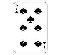 7 of Spades: 150 Lined Journal Pages / Diary / Notebook Featuring Playing Card Seven of Spades Gaming Illustration on the Cover