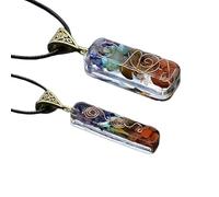 7 Orgone Chakra Crystals Stones Orgone Pendant,Orgonite Chakra Necklace For Spiritual Healing（Set Of 2）