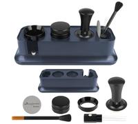 7 Pack 54mm Espresso Accessories - Tamper Station, Coffee Distributor, WDT Tool, Tamping Mat, Dosing Funnel, Brush & Puck Screen - Barista Tools Kit for Espresso Machines at Home or Cafe